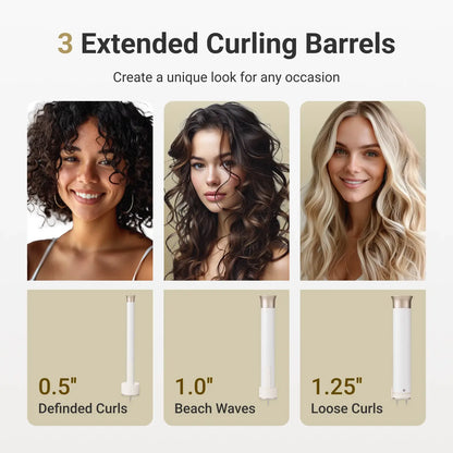 xCool 3-in-1 Automatic Rotating Curling Wand Set