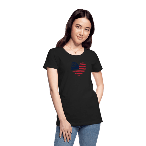 Born Patriotic - American Heart | Women's T-Shirt | Casually Fitted