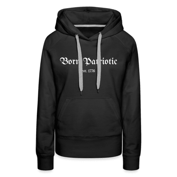 Simple Text - Born Patriotic | Women’s Premium Hoodie | Casual Fit