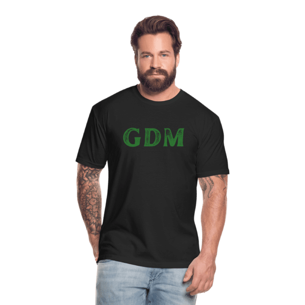 GDM Text Logo - Green Dragon | Fitted Cotton/Poly Men's T-Shirt | Casual Fit - Image 2
