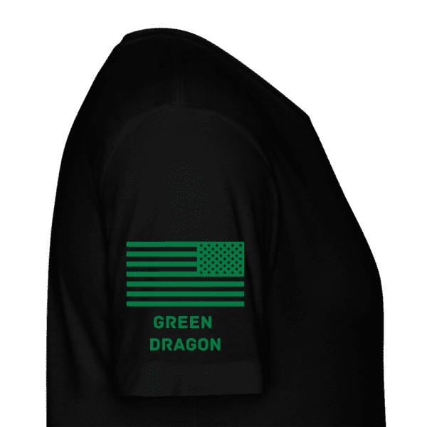 GDM Text Logo - Green Dragon | Fitted Cotton/Poly Men's T-Shirt | Casual Fit - Image 3