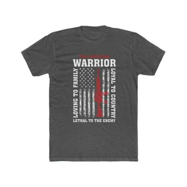 The American Warrior  | Born Patriotic | Men's Athletic Fit T-Shirt - Image 5