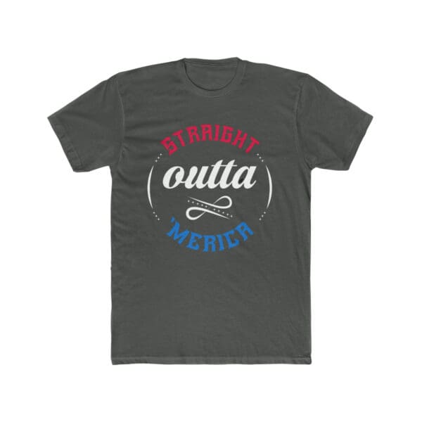 Straight Outta 'Merica | Born Patriotic | Men's Athletic Fit T-Shirt - Image 7