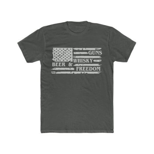 Guns, Whiskey, Beer, Freedom | Born Patriotic | Men's Athletic Fit T-Shirt