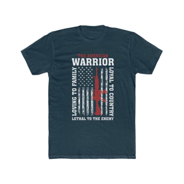 The American Warrior  | Born Patriotic | Men's Athletic Fit T-Shirt - Image 7