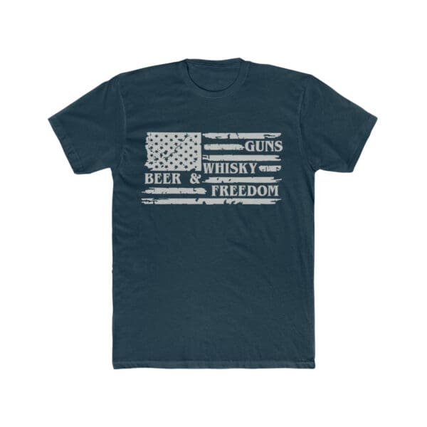 Guns, Whiskey, Beer, Freedom | Born Patriotic | Men's Athletic Fit T-Shirt - Image 5