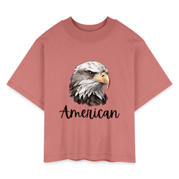 American - Born Patriotic | Women's Boxy Tee | Casual Fit - Image 2