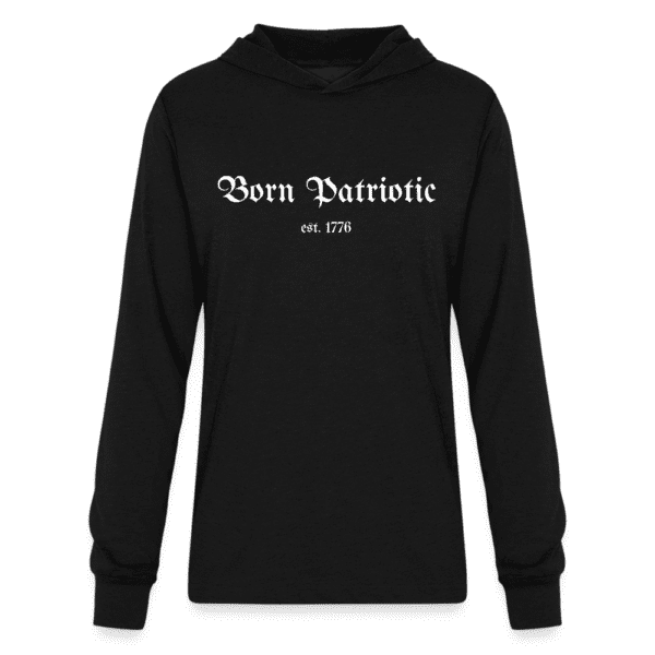 Freedom - Born Patriotic | Men's Long Sleeve Hoodie Shirt | Casual Fit - Image 2