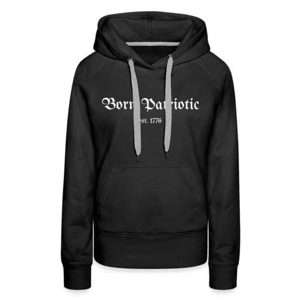 Simple Text - Born Patriotic | Women’s Premium Hoodie | Casual Fit