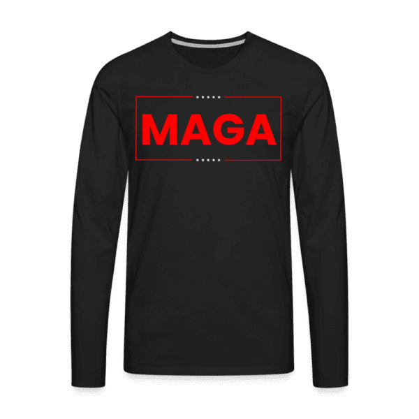 MAGA - Born Patriotic | Men's Premium Long Sleeve T-Shirt | Casual Fit