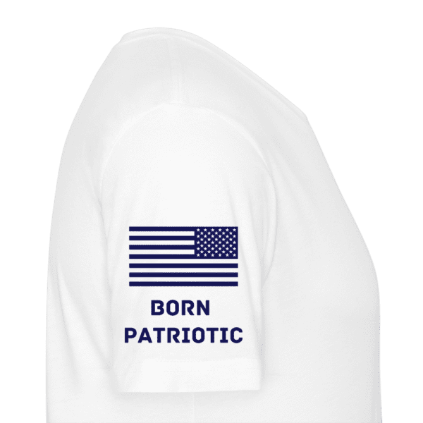 MAGA - Born Patriotic | Men's Fitted Cotton/Poly T-Shirt - Image 3