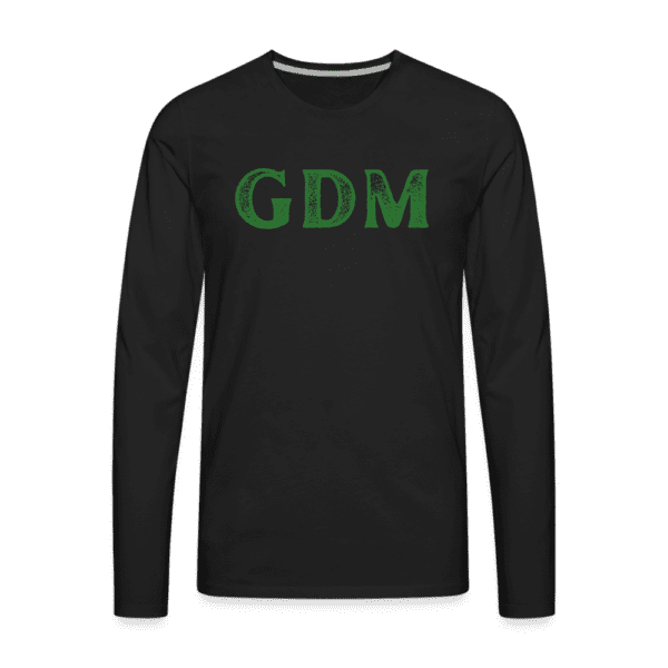 GDM Simple Text Logo | Men's Premium Long Sleeve T-Shirt | Casual Fit