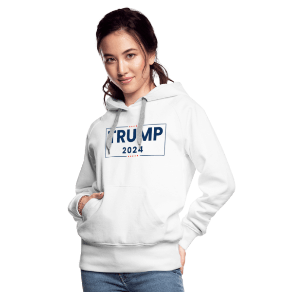 TRUMP 2024 - Born Patriotic | Women’s Premium Hoodie - Image 3