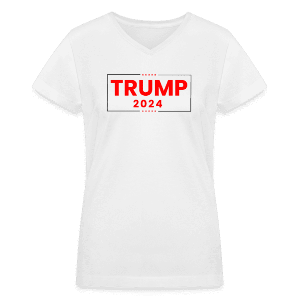 TRUMP 2024 - Born Patriotic | Women's V-Neck T-Shirt