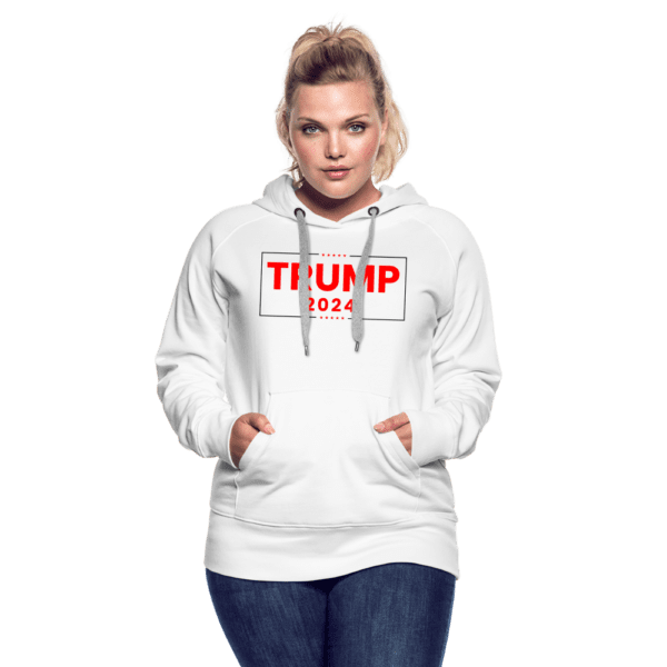 TRUMP 2024 - Born Patriotic | Women’s Premium Hoodie - Image 3