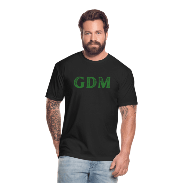 GDM Text Logo - Green Dragon | Fitted Cotton/Poly Men's T-Shirt | Casual Fit - Image 2