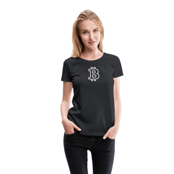 Bitcoin White Logo - Liberty Bell | Women’s Premium T-Shirt - Image 3