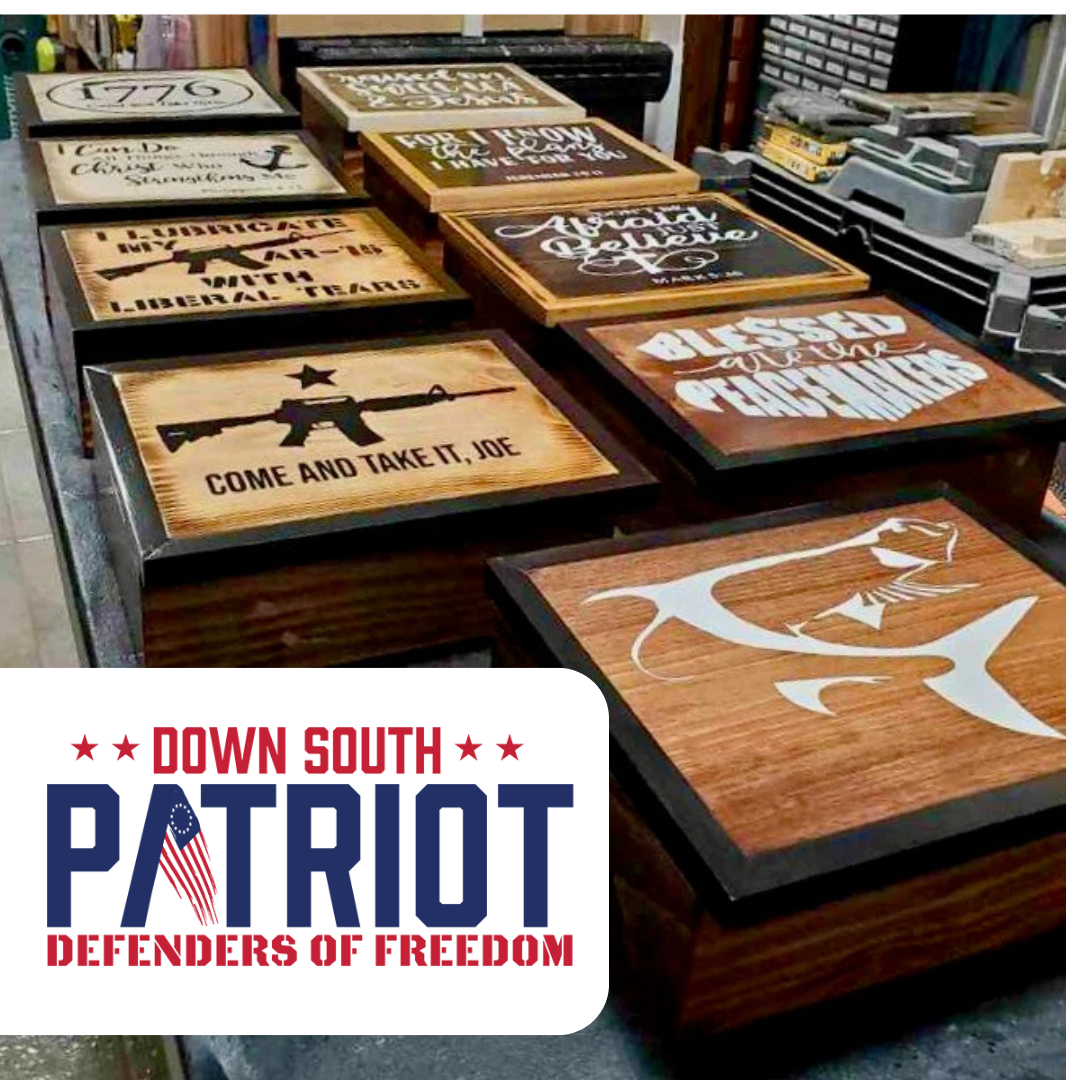 Down South Patriot logo and products